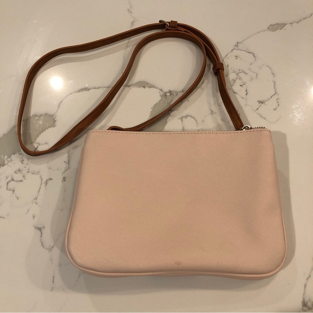 Antik Kraft NEW Small Pink Floral Faux Leather Vegan Crossbody Handbag Purse - Picture 10 of 16